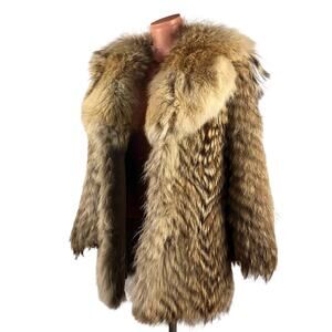 Luxury Vintage Coyote Fur Coat Penny Lane Size fits S-M